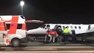 air ambulance flight to Germany